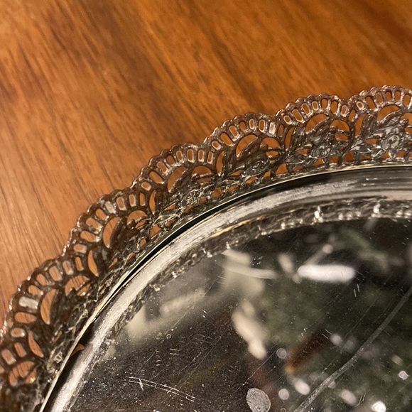 Antique Metal Mirror Tray - Picture 6 of 6